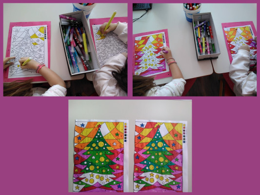 "Χρωματίζω το χριστουγεννιάτικο δέντρο"